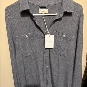 Thread & Supply Black and White Striped Top